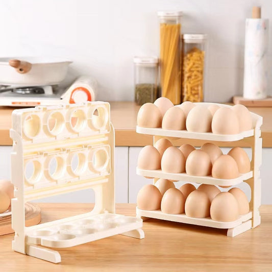 Refrigerator Egg Storage Organizer – Space-Saving Egg Holder Rack