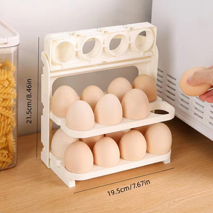 Refrigerator Egg Storage Organizer – Space-Saving Egg Holder Rack