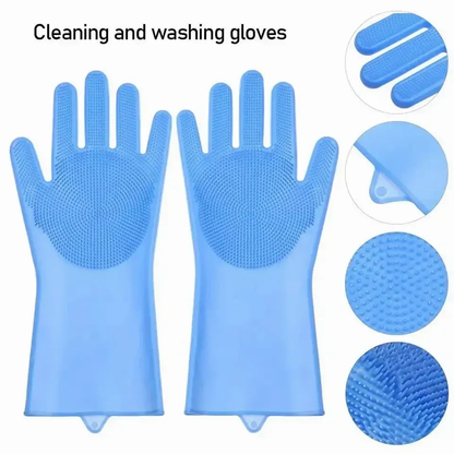 Dishwashing Gloves- Silicone Kitchen Scrub
