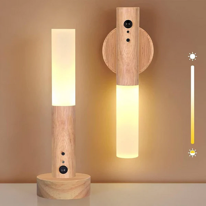 Ai Intelligent 2in1 Motion Induction Wooden Shade Self Adhesive Tube Light