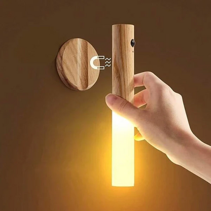 Ai Intelligent 2in1 Motion Induction Wooden Shade Self Adhesive Tube Light