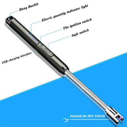🔥 USB Electric Plasma Lighter Windproof | Flameless | Rechargeable via USB