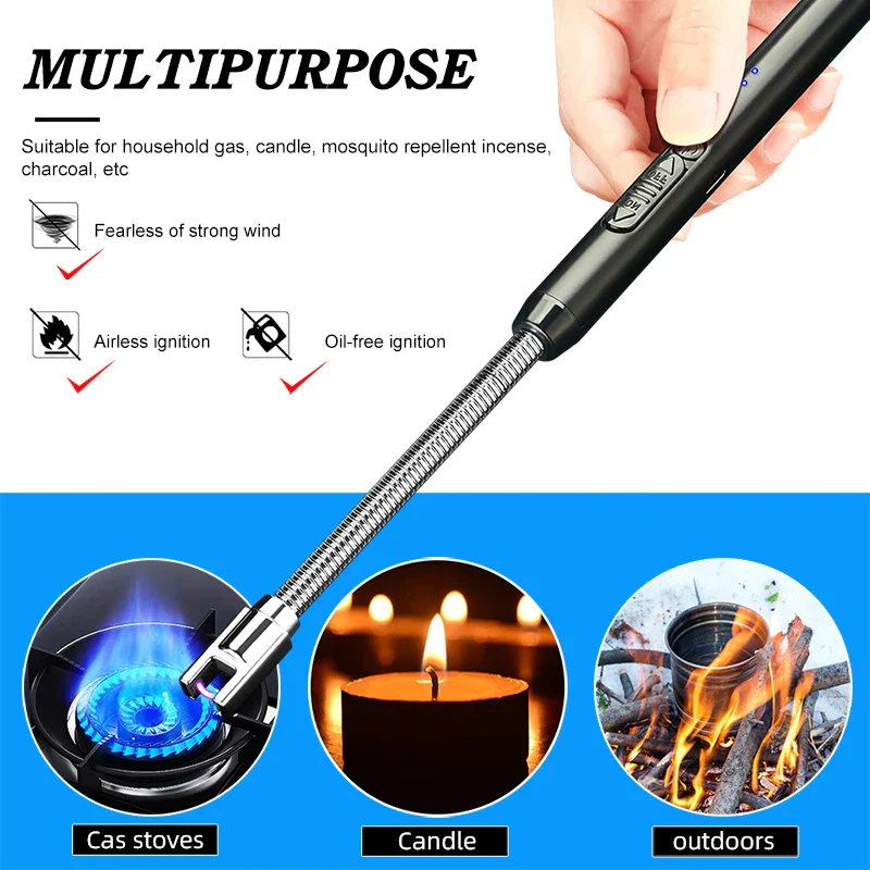 🔥 USB Electric Plasma Lighter Windproof | Flameless | Rechargeable via USB