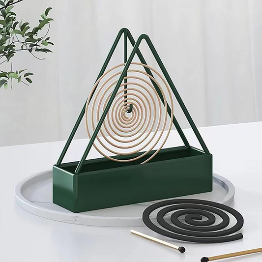 Mosquito Coils Holder Full Metal Triangular |Mosquito Coil Insense Burner| Hanging Coil Tray Ash Catcher Storage
