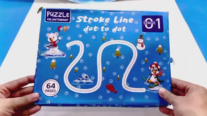 64 Pages Reusable Magical Tracing Workbook Set with Marker & Duster