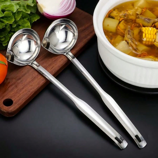1pc 11-Inch Stainless Steel Oil Skimmer, Kitchen Oil Water Separator